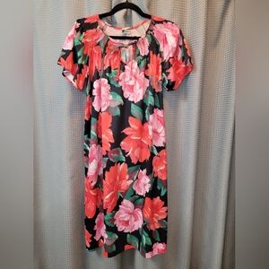 Vintage Village Fair Memaw Granny Mumu Nightgown Housedress Size M